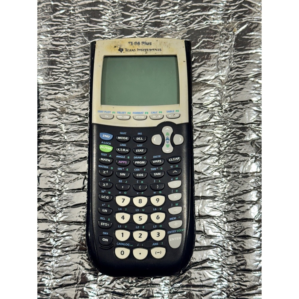 Texas Instruments TI-84 Plus Graphing Calculator Black Silver with Cover
